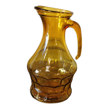 Vintage yellow glass jug