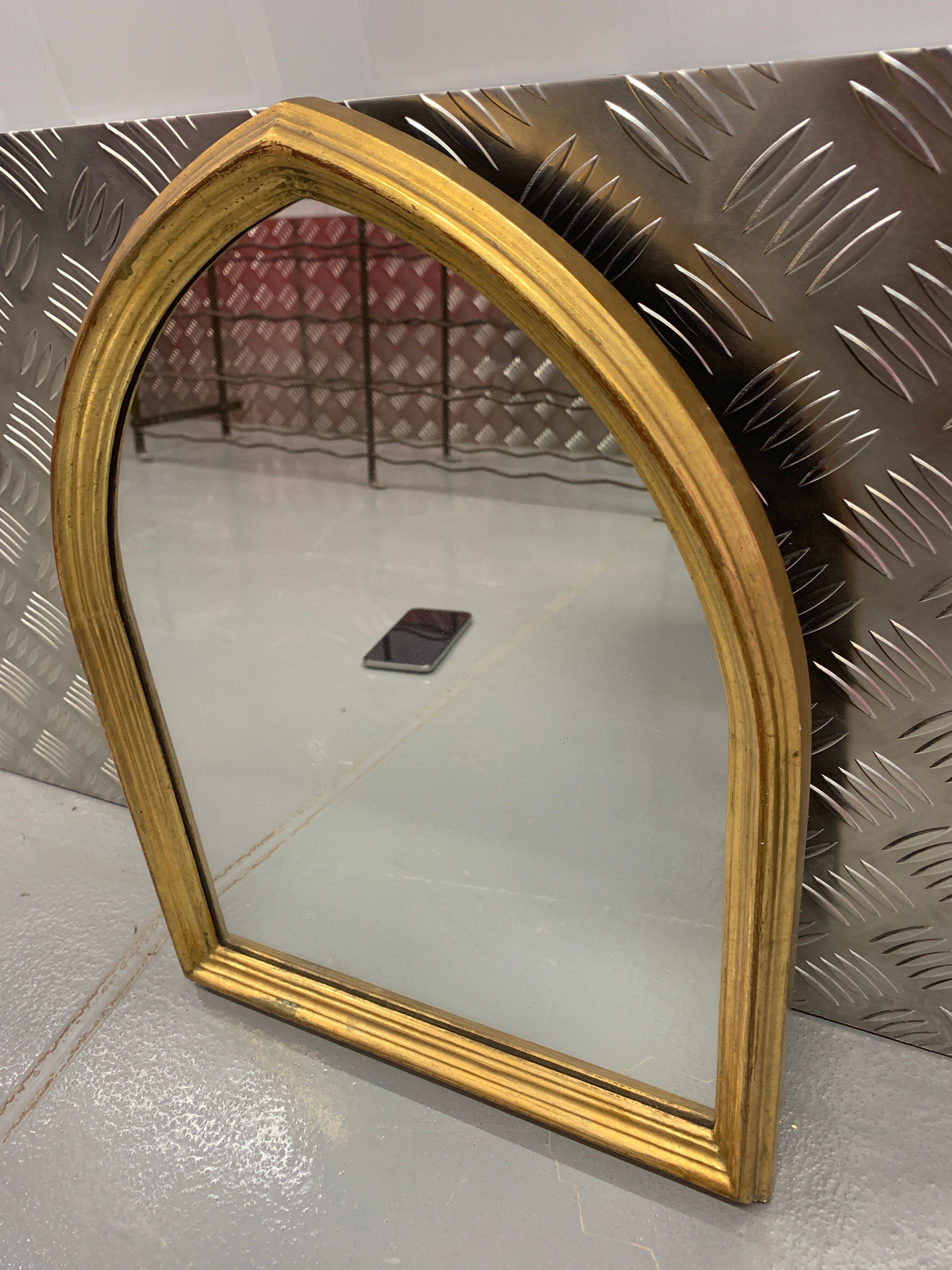 Old mirror in gilded wood - 42x31cm