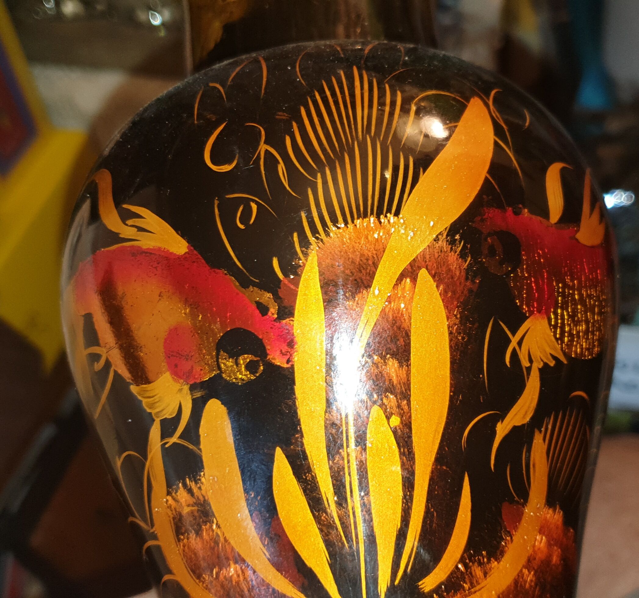 superb chinese lask vase