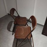 Pair of 2 folding chairs, design by Niels Gammelgaard - 1976s - vintage.