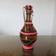 Bottle in pink scoubidou and gold metal 50s 60s