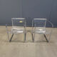 Pair of plexiglass and tubular chrome armchairs, 1970s