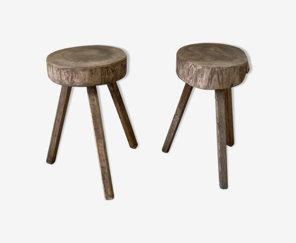 Paire de tabourets vintage