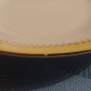 Set of thirteen old porcelain soup plates signed "Biarritz"