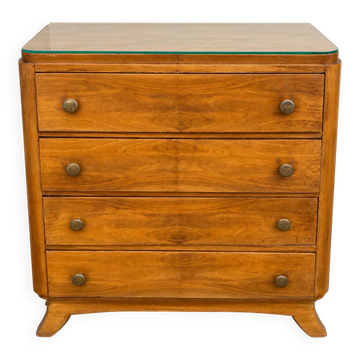 Commode noyer art déco année 50 vintage/rétro