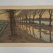 Lithograph by Henri Rivière Parisian Landscapes - The Isle of Swans
