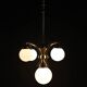 1930s Restored Brass Chandelier, Czechoslovakia