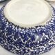 Flat hollow blue speckled Italian Vintage