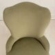 Small green velvet tub chair