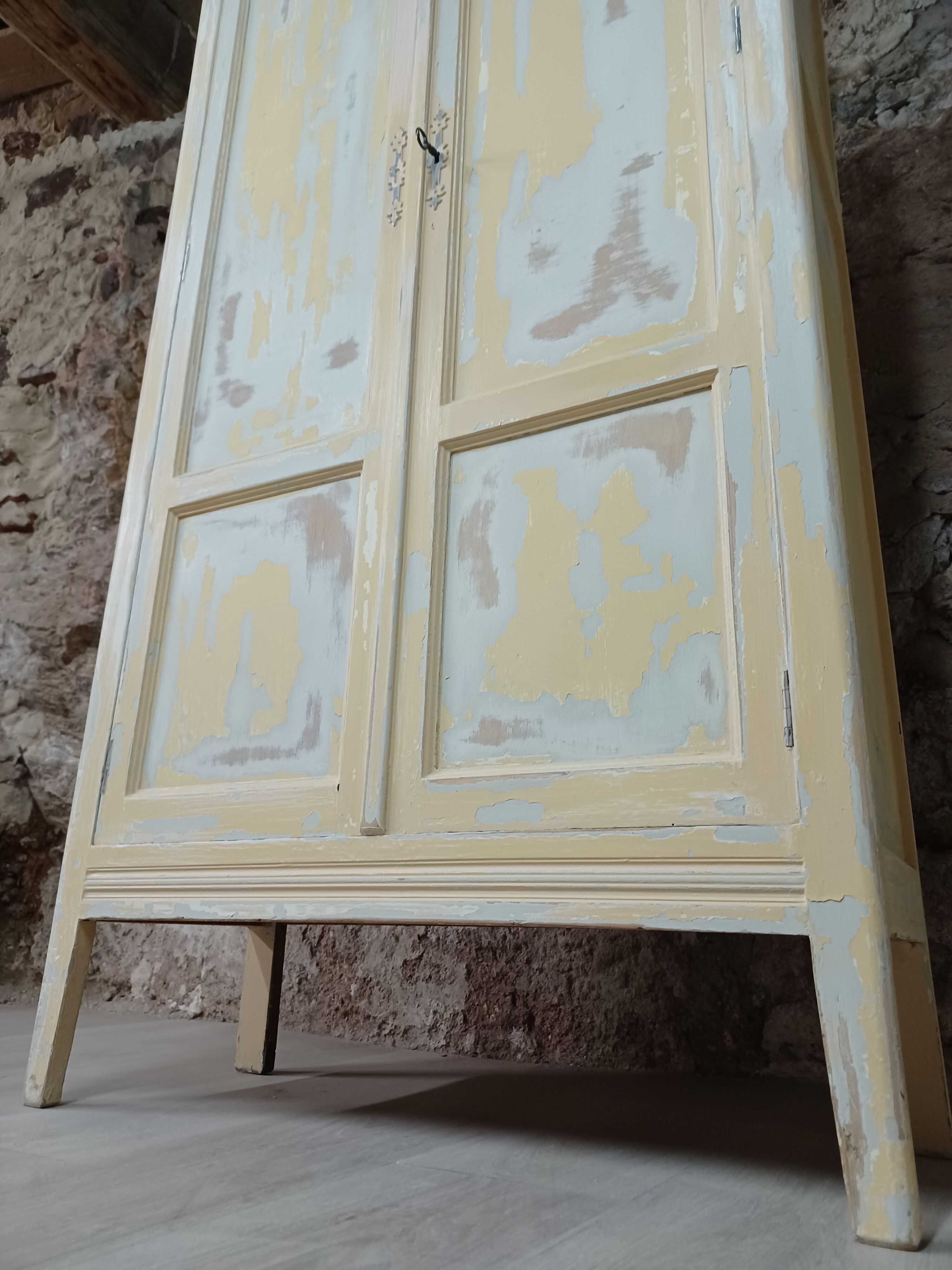Old patinated Parisian wardrobe
