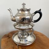 Silver-Plated J.N. Daalderop & Zn. Kettle, Burner and Stand, Chafing Dish, Teapot Warmer, Antique