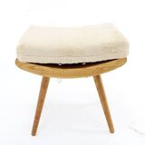 1960s Pair of Ash Stools , Czechoslovakia