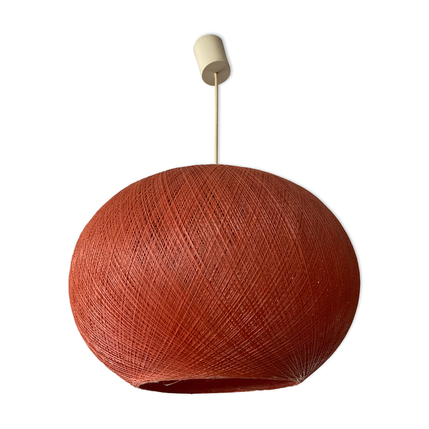 Vintage pendant lamp nylon thread ball 60s-70s
