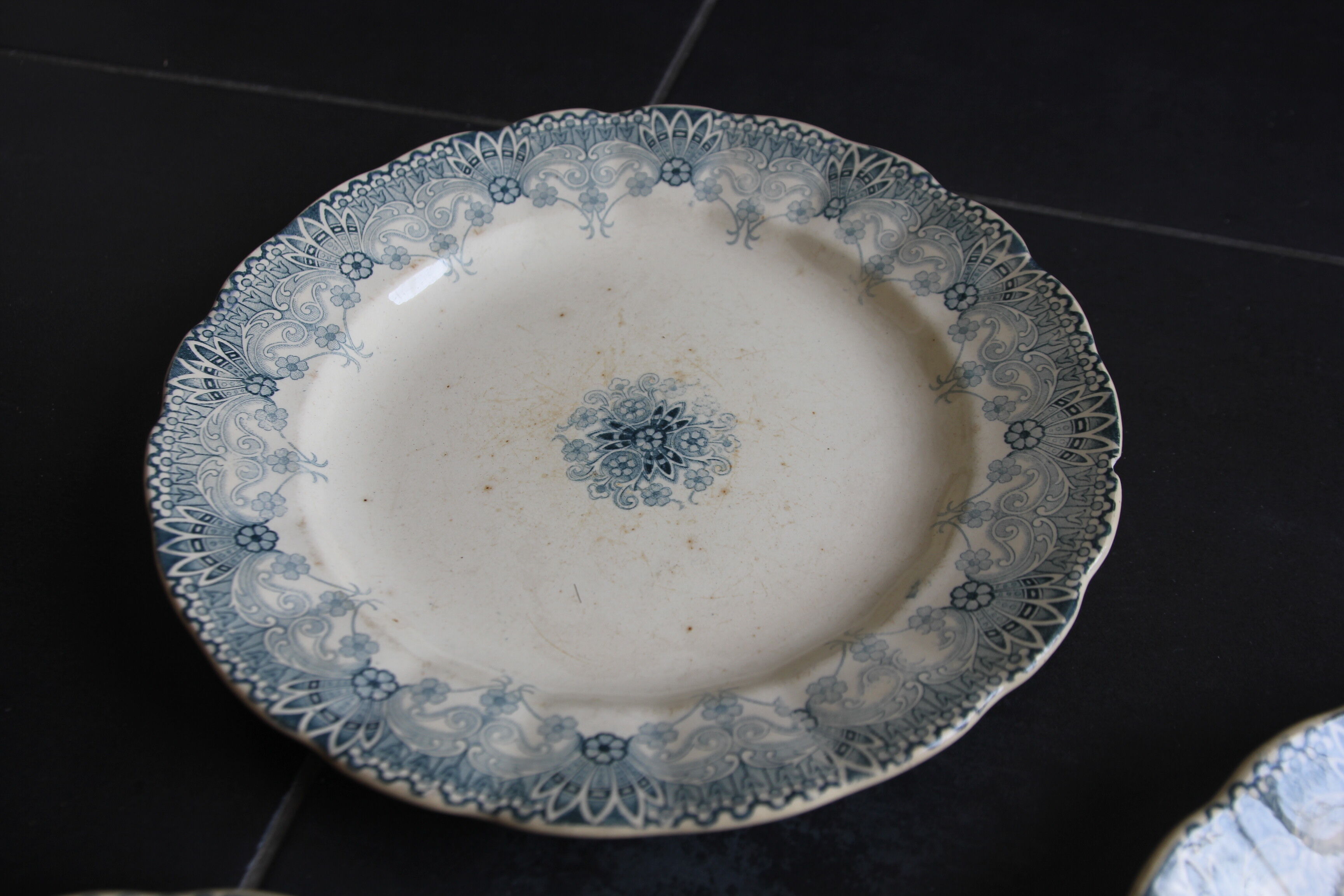 Set of 5 plates iron earth Boulenger Choisy the King