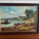 Landscape with Red and Blue Boats Louis Désiré GARRIDO