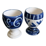2 vintage Italian ceramic egg cups