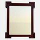 French Art Deco Oak Mirror with Stepped Architectural Frame, circa 1935