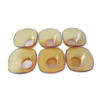 Amber glass cups