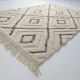 Berber rug with hollow diamonds in wool