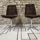 Pair of vintage velvet armchair chair 1970"