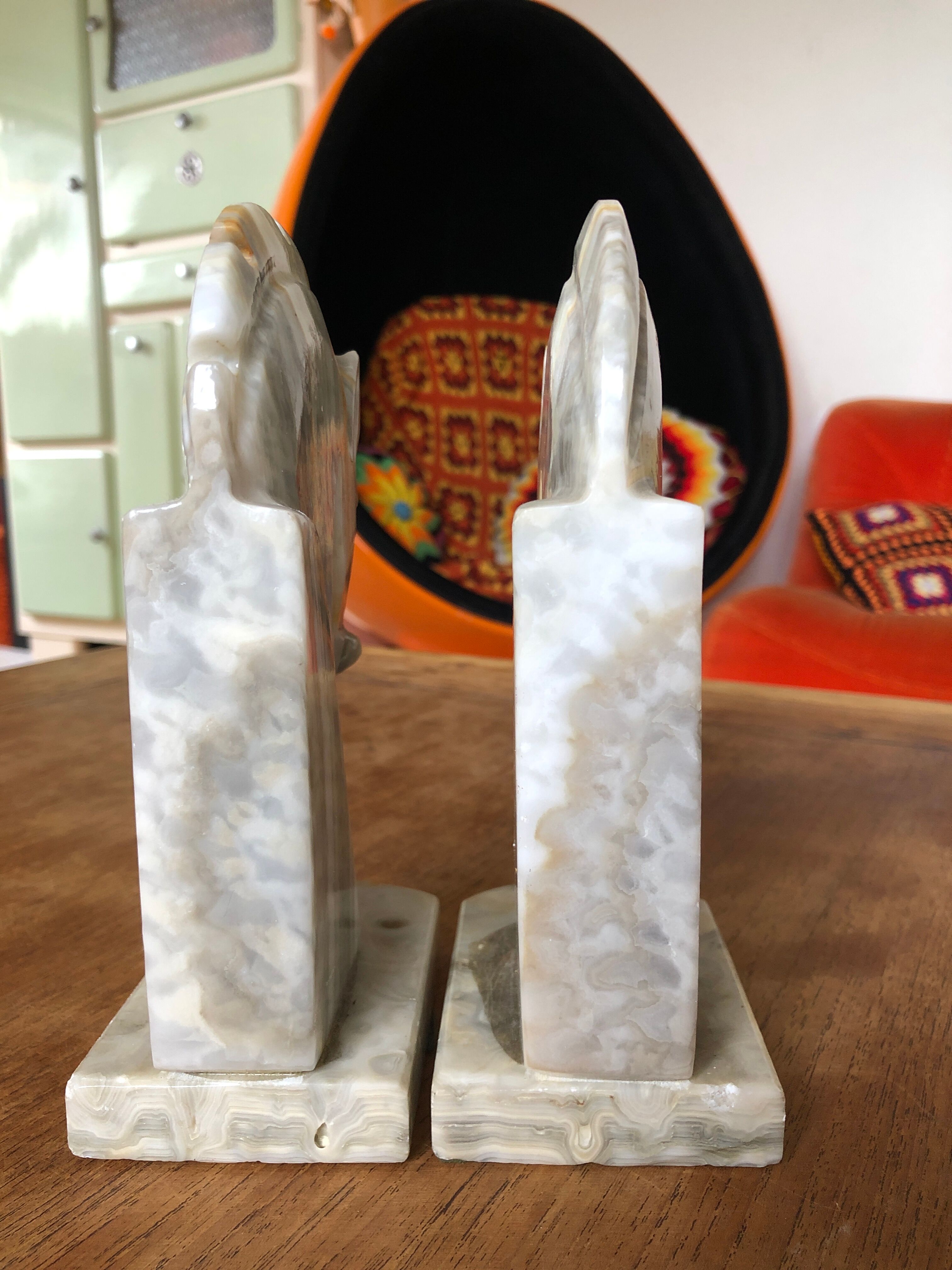 Greenhouse book art deco zoomorphic horse head in marble onyx