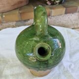 Antique Provençal jug/jug - painted on one side