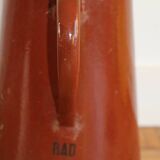 Brown enamelled steel pitcher