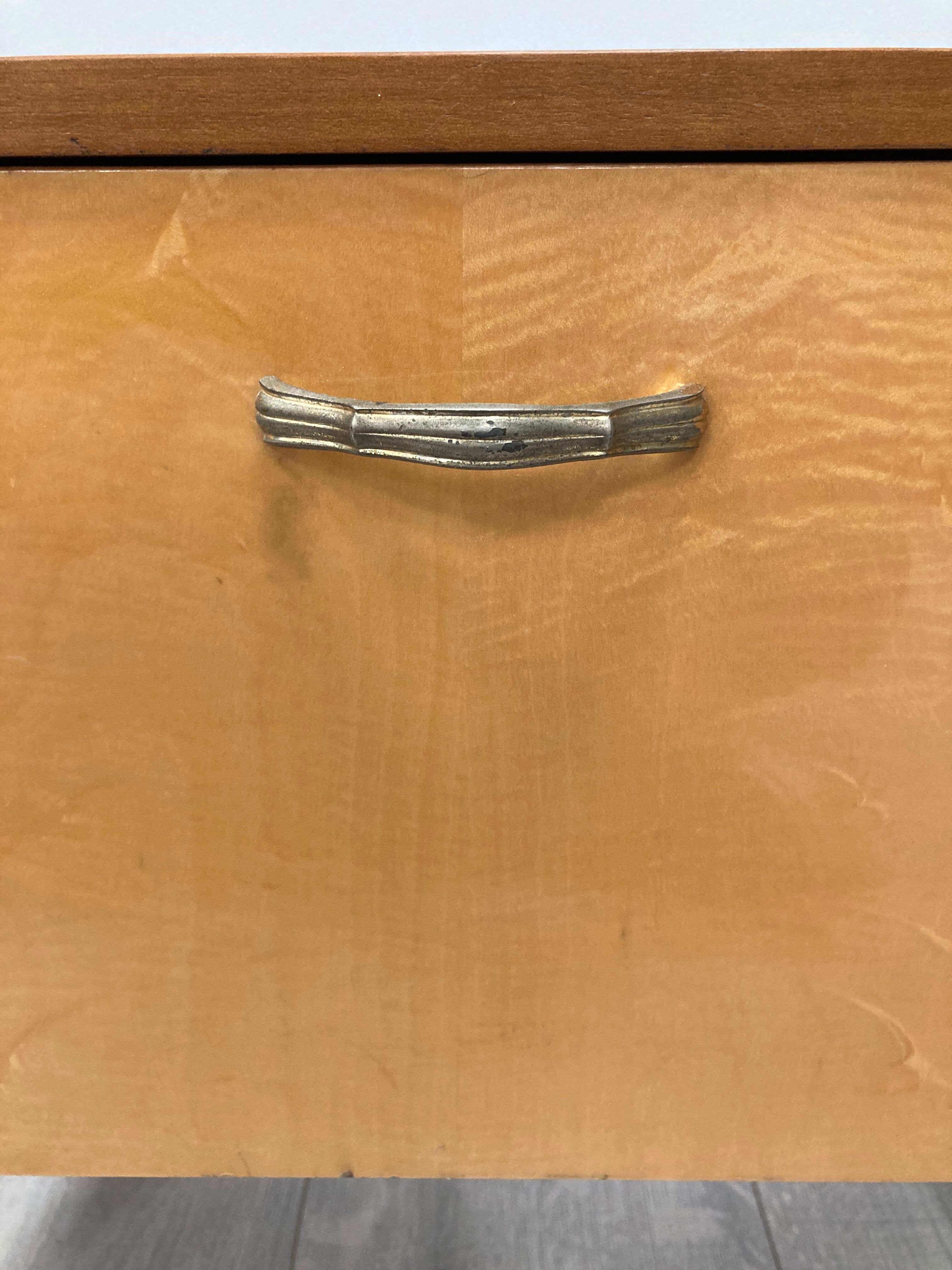 Pair of 1960s bedside tables compass feet