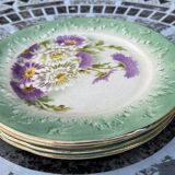 Set of 4 old L&G Luneville dessert plates