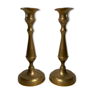 Set of 2 brass candlesticks