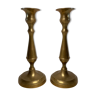 Set of 2 brass candlesticks