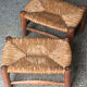 Pair of mid-century mulched stools