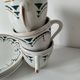 Set of 3 K&G Lunéville cups and saucers – Succao model, 1920s