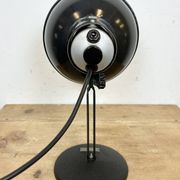 Vintage black enamel table photo lamp, 1950s