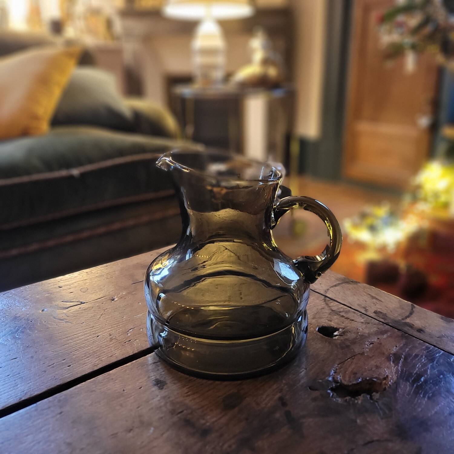 Smoked glass pitcher – 1970s