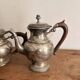 Antique Coffee Pot Teapot Louis XV Silver-Plated Metal 20th Century Coffee Set