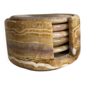 Set de sous verres en onyx , années 80