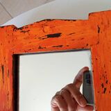 Vintage teak barber mirror 50s