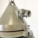 Dark grey explosion proof lamp with black enameled shade, 1970s