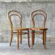 Set de 2 chaises Thonet bistrot cannées N°14 1900