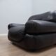 Pair of Mobil Girgi Sapporo armchairs black leather Italy 1970s