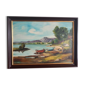 Marine aux barques éclatantes - couteau