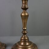 Suite of 2 copper candlesticks seventeenth century French