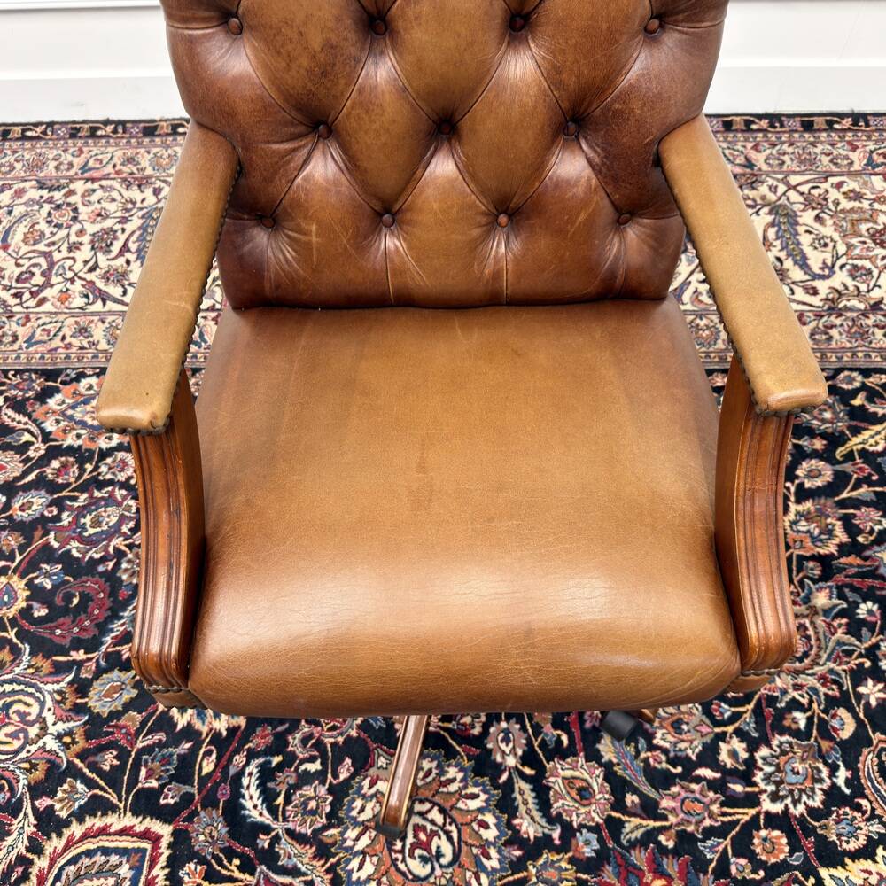 Brown Chesterfield President Office chair