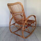 Rattan rocking chair from the 60s