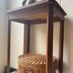 Art Deco bedside table in solid wood