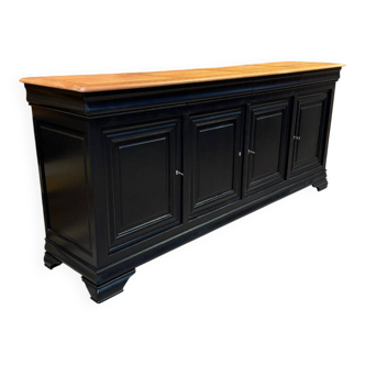 Enfilade with 4 doors in solid cherry wood - Louis-Philippe style