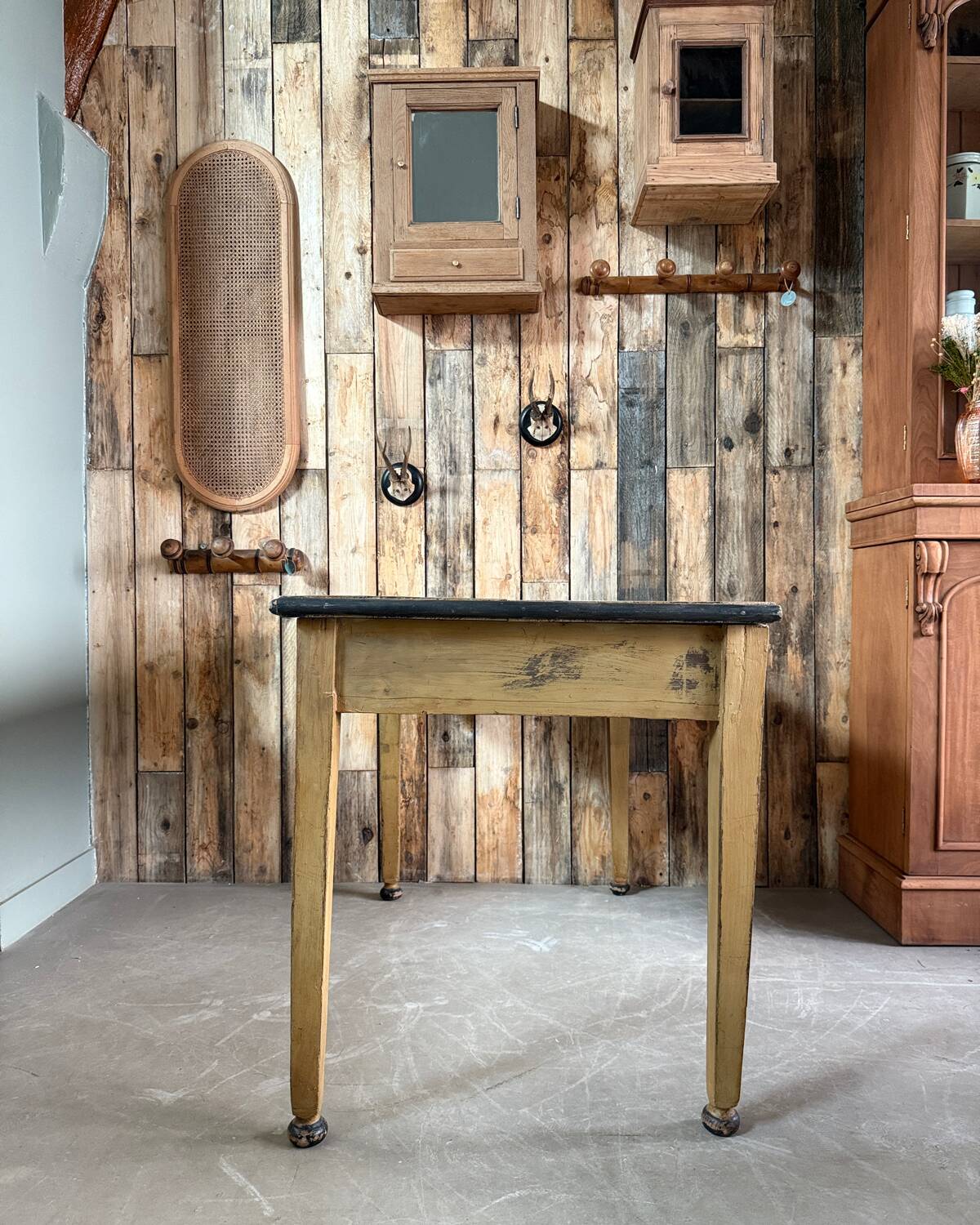 Large patinated desk