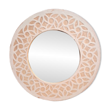 Stoneware mirror with sgraffito decoration