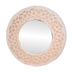 Stoneware mirror with sgraffito decoration